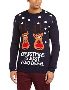 Men's Christmas jumper with two deer