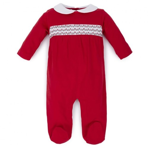 Baby grow for Christmas. Red with white trimming.