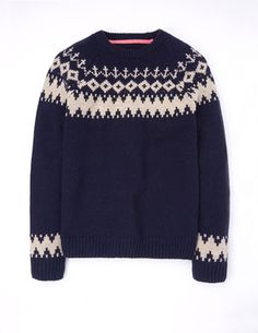 Blue winter season jumper.