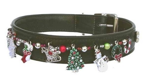 Hand-made novelty xmas dog collar for dog