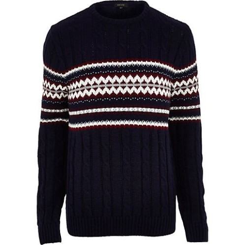 Men's blue Christmas jumper.