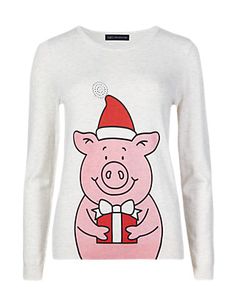 Percy Pig design Christmas jumper.