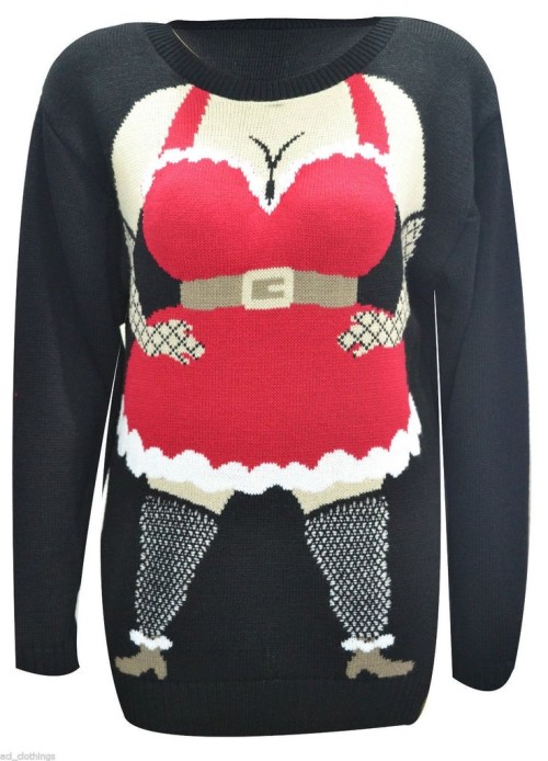 Mrs Santa rude Christmas jumper.