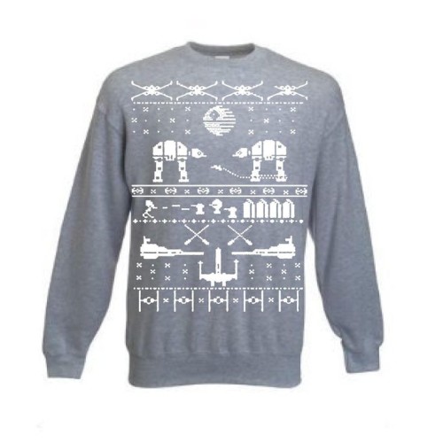 Empire Star Wars Christmas jumper in grey