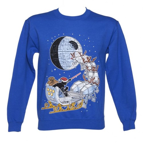 Darth Vader Christmas jumper with Death Star and AT-ATs