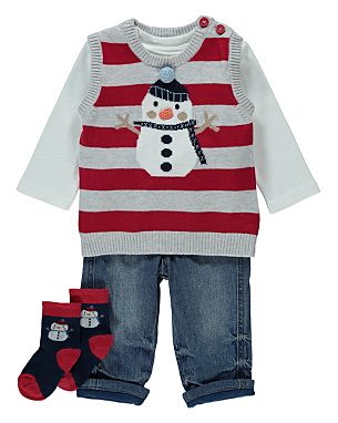 Four piece Christmas set for baby