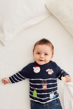 Navy blue baby Christmas jumper