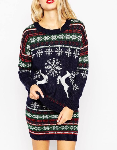 Fair isle Christmas jumper dress