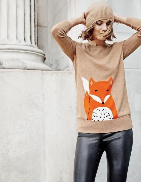 Foxy lady - Boden Christmas jumper