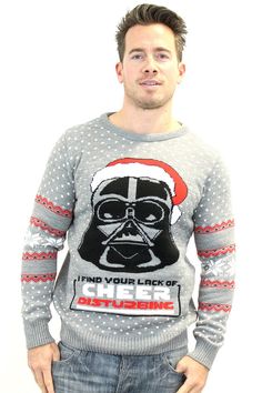 I find your lack of cheer disturbing Darth Vader Star Wars men's Christmas jumper