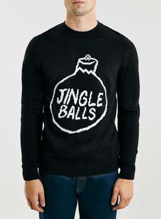 Jiggle balls men's Christmas jumper