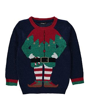 Kid's elf Christmas jumper