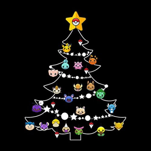 Pokemon Christmas tree with baubles jumper