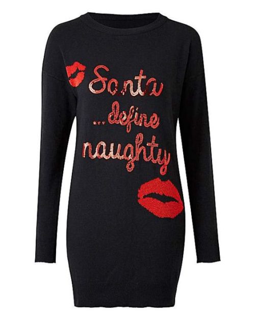 Santa define naughty Christmas jumper