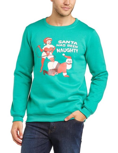 Santa has been a naughty boy rude Christmas jumper