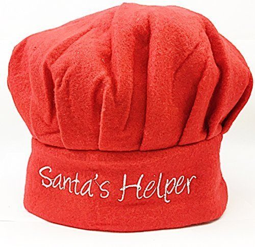 Santa's helper red chef's hat