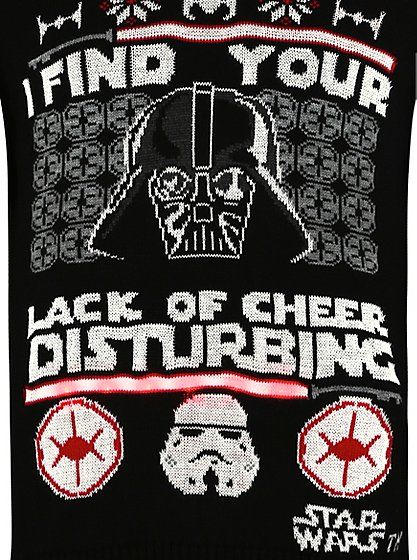 I find your lack of cheer disturbing - Star Wars Christmas jumper