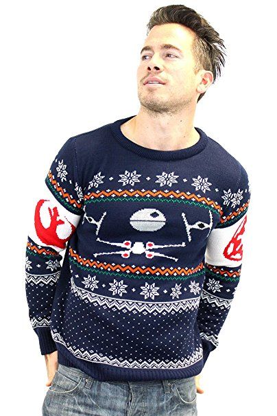 Star wars Christmas jumper - death star tie fighter x-wing