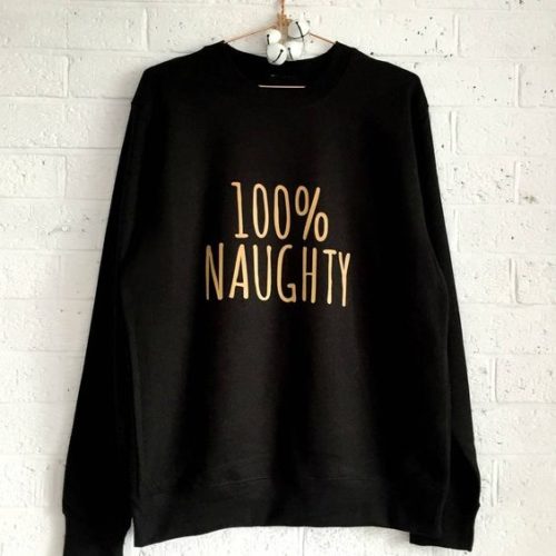 100% naughty design Christmas jumper