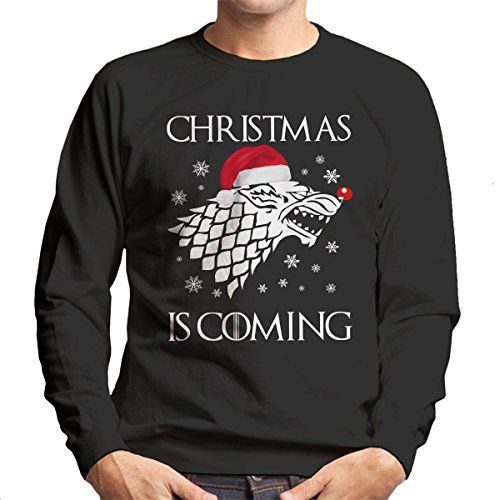 Christmas is coming, Game of Thrones Stark Direwolf Christmas jumper design