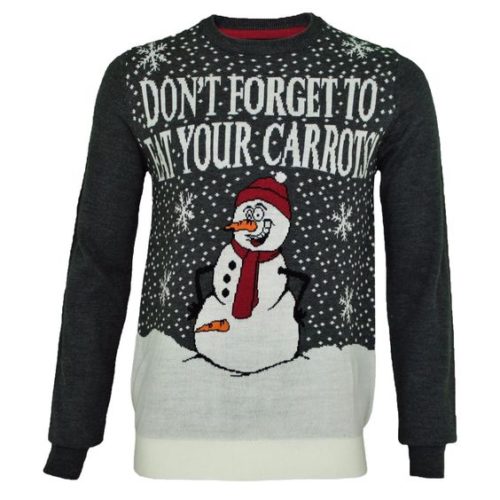 Don't forget to eat yout carrot, rude Christmas jumper