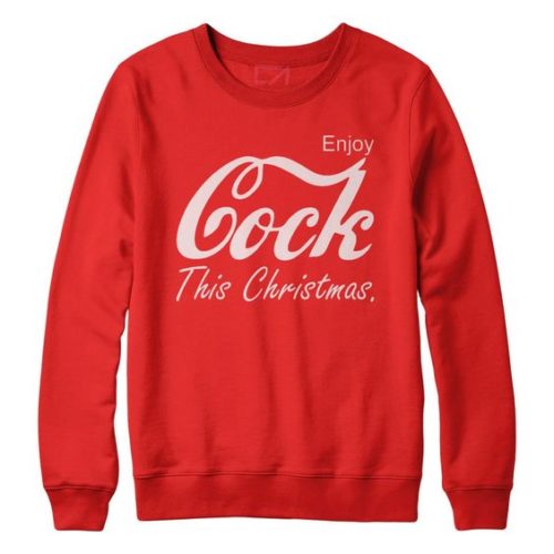 Enjor Co*ck this Christmas - Coca Cola designed rude Christmas jumper
