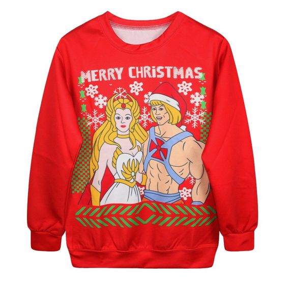 He man ugly sweater hotsell