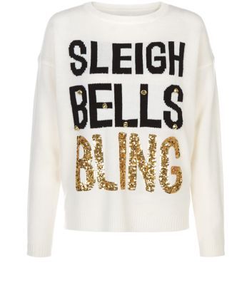 Ladies Christmas jumper - Sleigh bells bling