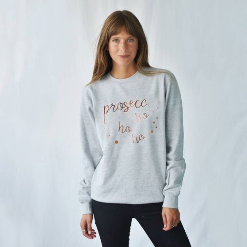 Prosecco ho ho ho Christmas jumper for women