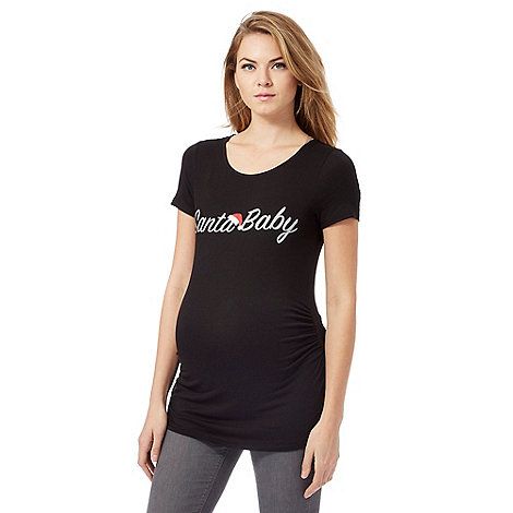 Santa baby printed maternity t-shirt