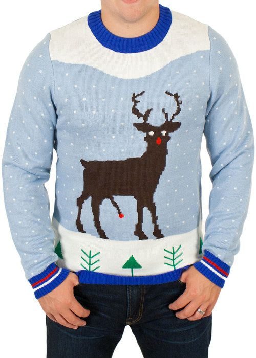 Men's Red Rocket Rudolph Naughty Ugly Sweater in Blue ⋆ Blue Christmas  jumpers, Festified Christmas jumpers and knits, Reindeer design Christmas  jumpers, Rude Christmas Jumpers, Rude design Christmas jumpers ⋆ Christmas  Jumpers