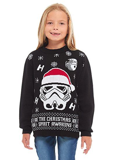 STAR WARS Christmas Jumper Stormtrooper Noël Festif Adultes & Enfants Neuf 
