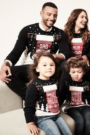 mum and son matching christmas jumpers