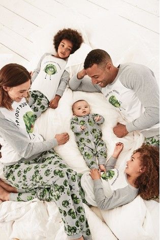 Green Sprouts Matching Christmas Pyjamas