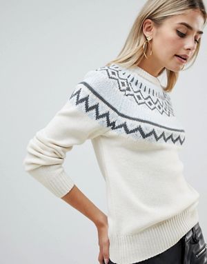 Cream fair isle jumper ⋆ ASOS Christmas jumpers and knits, Christmas ...