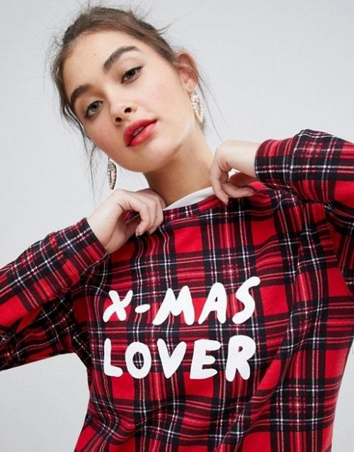 Tartan Christmas Lover Jumper