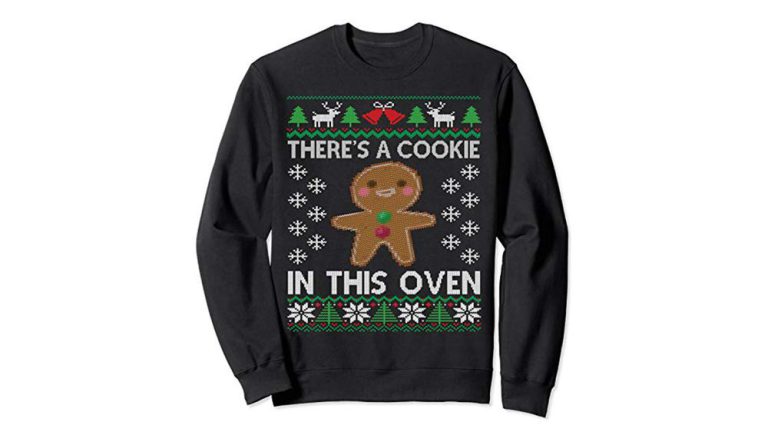 Christmas there’s a Cookie in This Oven jumper, in black
