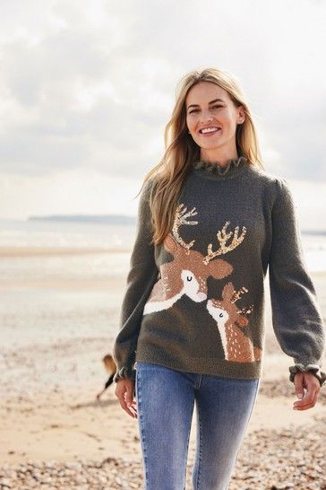 matching mother reindeer jumper