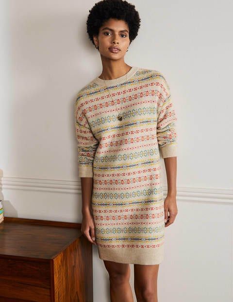 Cashmere fair isle design dress