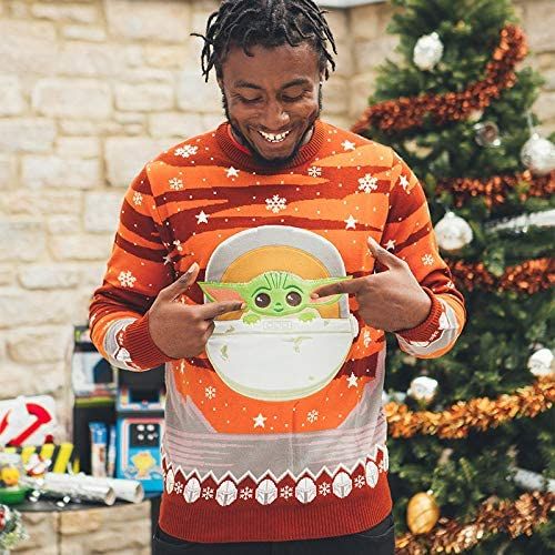 Mandalorian baby Yoda Christmas jumper