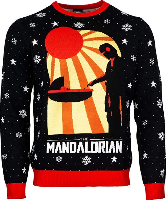 The mandalorian knitted Christmas jumper star wars
