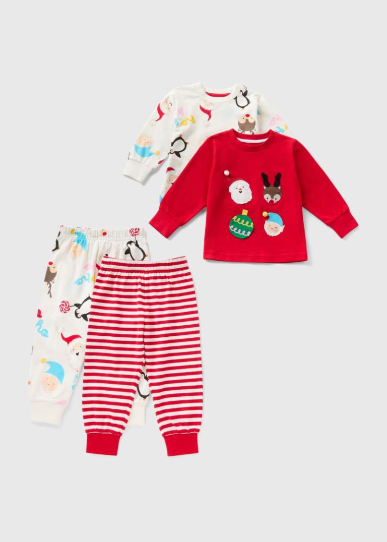 2 Pack Kids Red Christmas Pyjamas (1-7yrs) 1 half year to 2 from Matalan