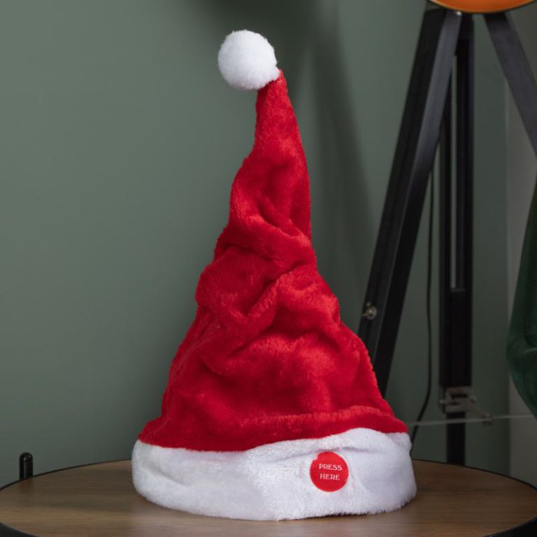 35cm Battery Powered Singing & Animated Moving Christmas Santa Hat from Debenhams