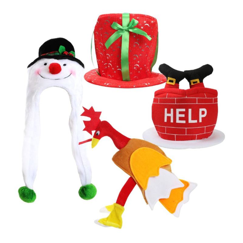 4 Pack Novelty Christmas Hat Set from Debenhams