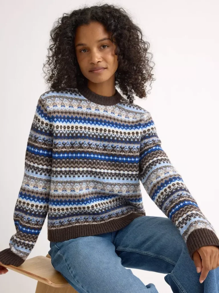 Albaray Fair Isle Jumper, Blue Christmas jumper from John Lewis