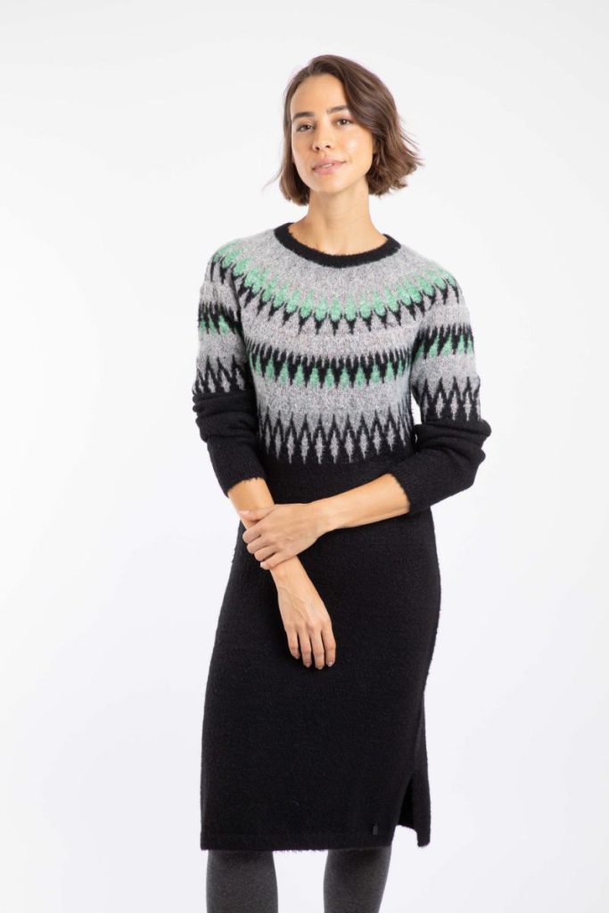 Amren Fair Isle Sparkle Knitted Dress Christmas jumper from Debenhams