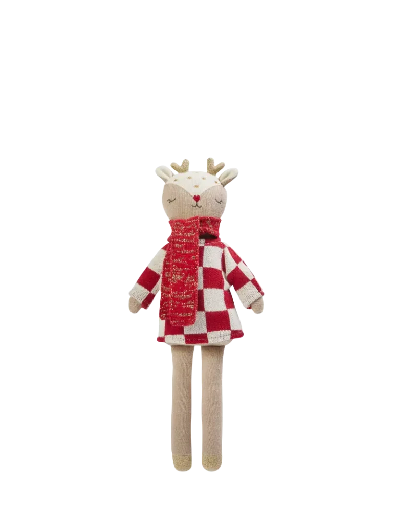 Avery Row Knitted Reindeer Doll Christmas jumper from John Lewis