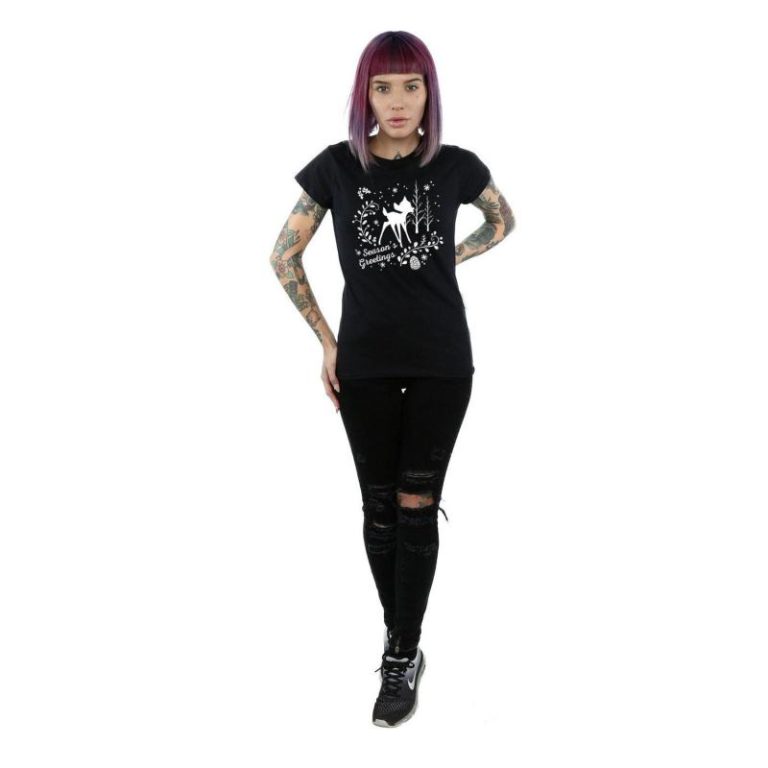 Bambi Christmas Greetings Cotton T-Shirt from Debenhams
