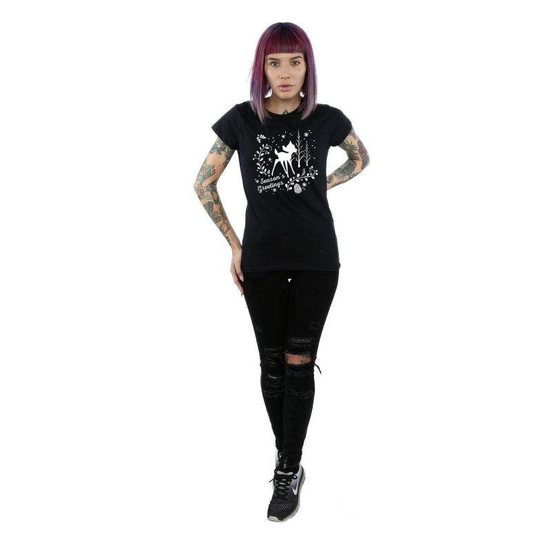 Bambi Christmas Greetings Cotton T-Shirt from Debenhams