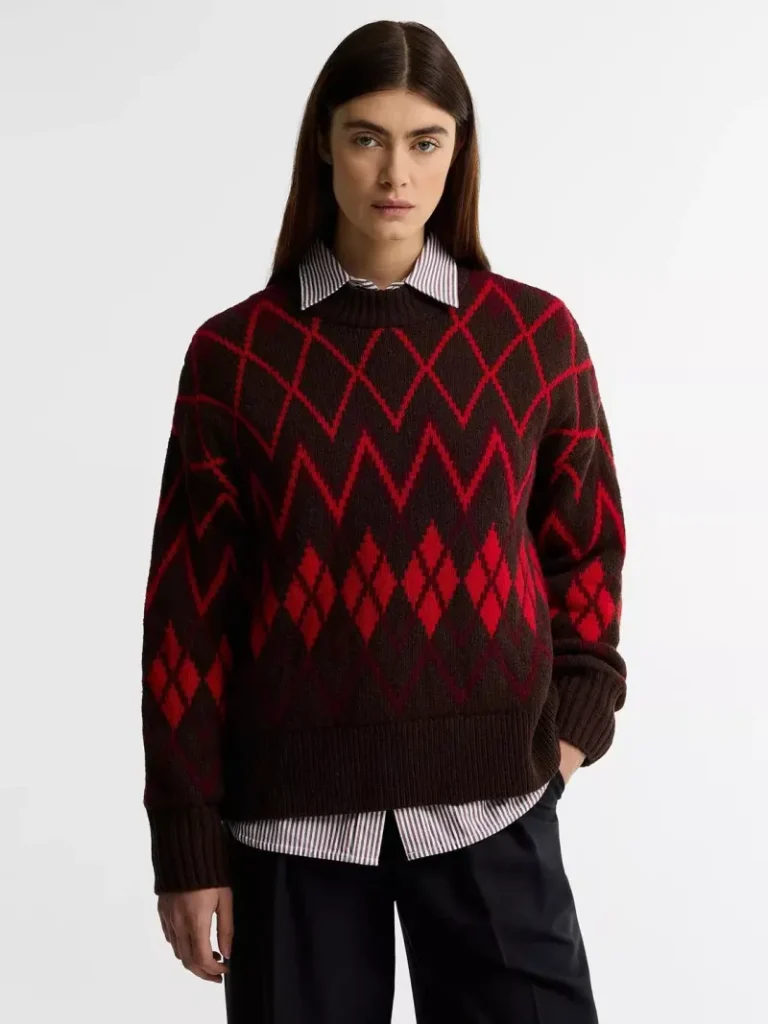 Barbour Adina Fair Isle Crew Neck Jumper, Multi Christmas jumper from John Lewis
